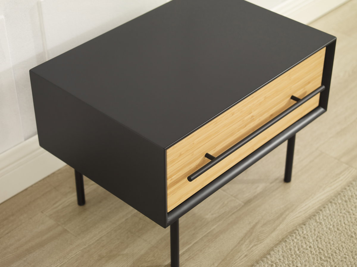 Santa Cruz 1 Drawer Nightstand, Wheat, by Greenington, 15.75" length x 22" width x 15.5" height View 11