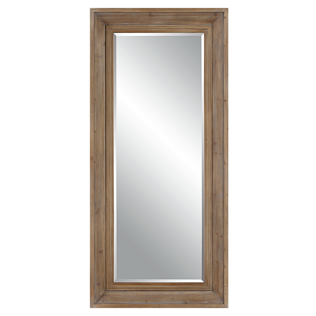 Missoula Large Natural Wood Mirror, by Uttermost, 2'8" width x 5'10" height x 2.62" depth View 1