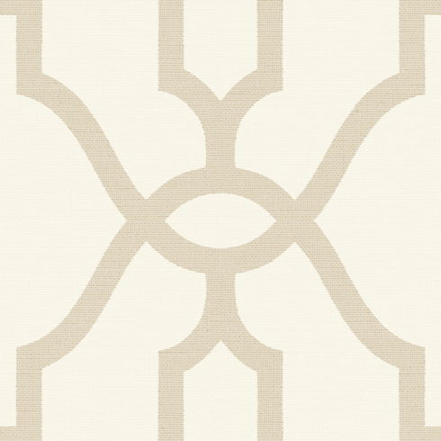Woven Trellis Beige Wallpaper