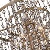 Valka 6 Light Crystal Chandelier, by Uttermost, 1'7.25" width x 2'9.5" height x 1'7.25" diameter thumbnail 4