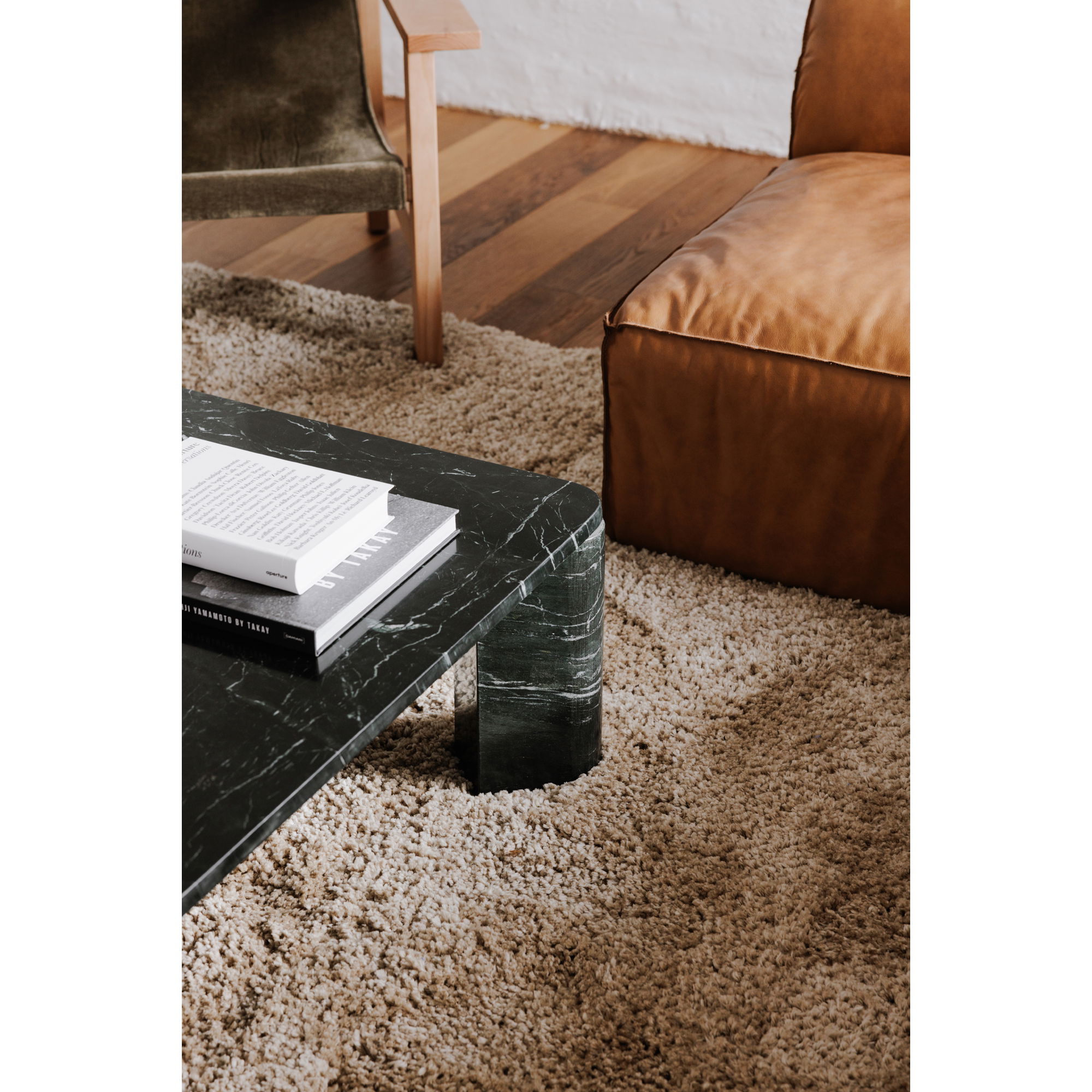 Segment Coffee Table Jetty Black, by Moe's Home, 35.5" width x 13" height x 35.5" depth View 7