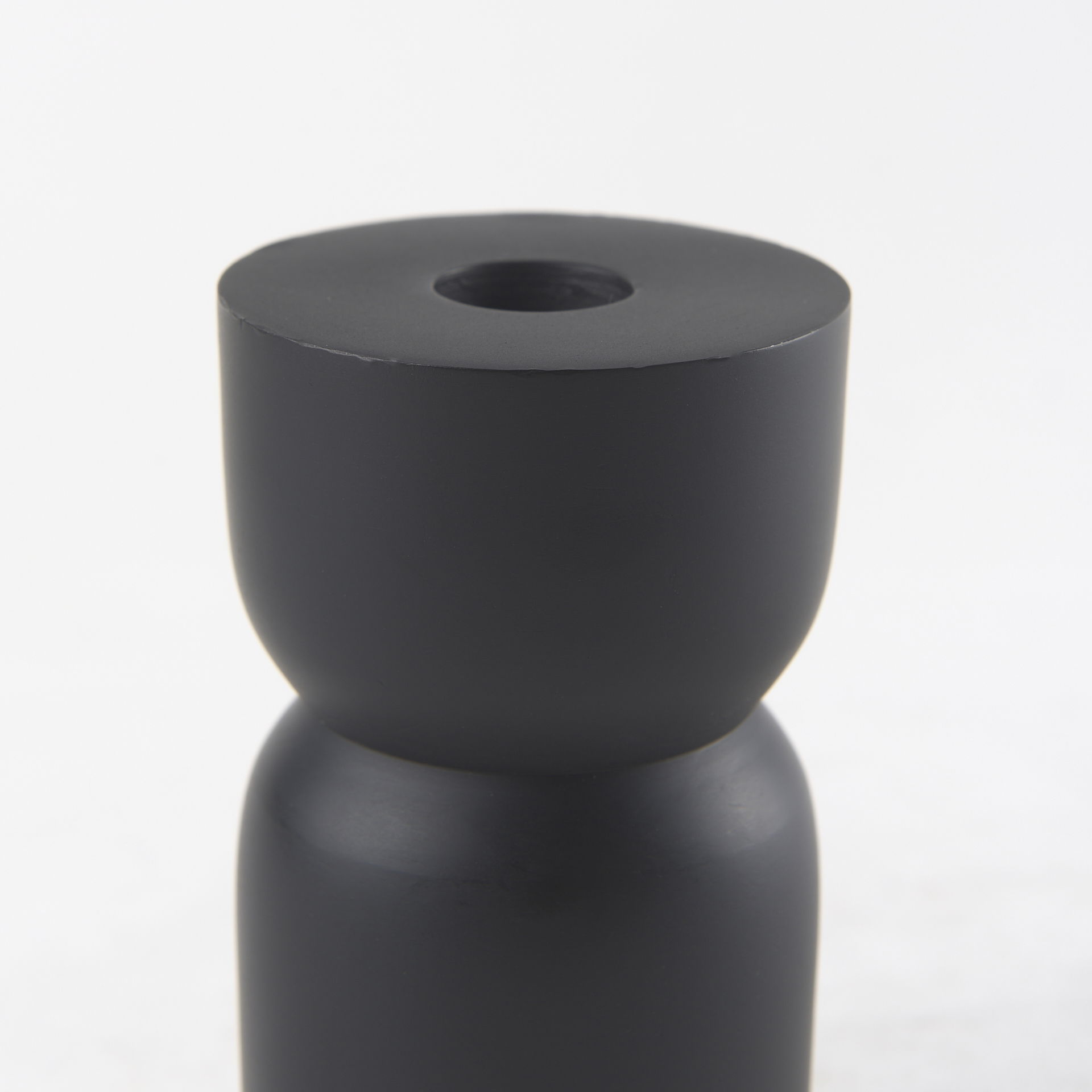 Malta Small Black Metal Candle Holder large image 