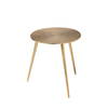 Reva III (Small) 16L x 16W Gold Round Top Cast Aluminum Accent Table, Side & End Table by Mercana, 16.25" length x 16.25" width x 17" height thumbnail 1