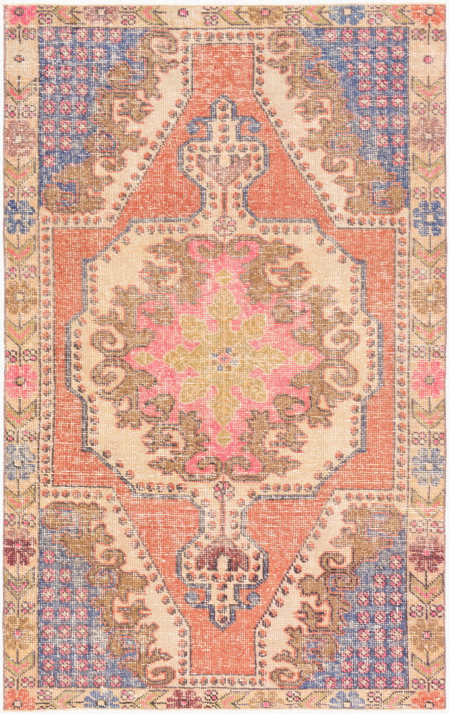 Antique One of a Kind Handmade Rug, by Surya, 6'8" length x 4'2" width
