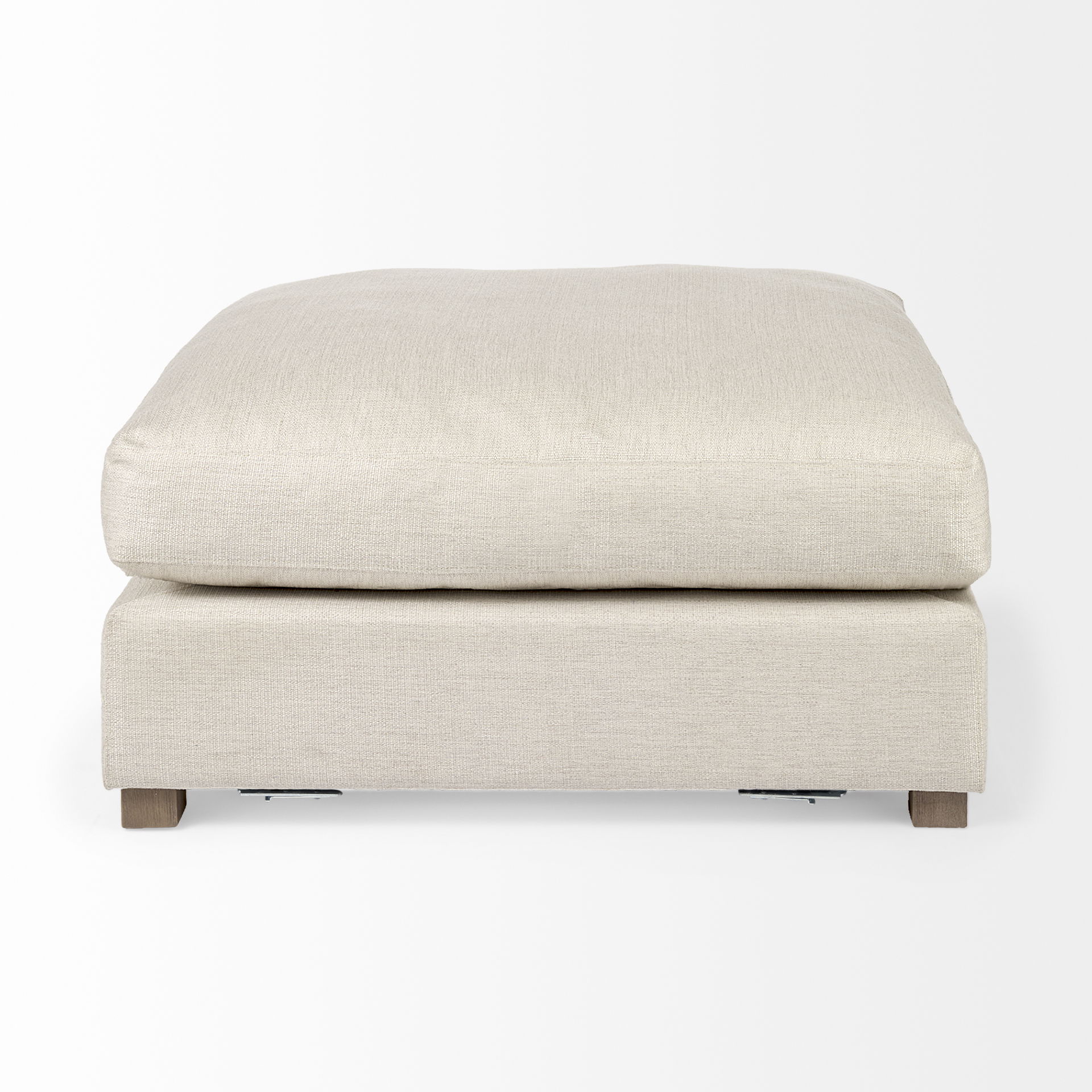 Valence  Beige Full Size Ottoman Sectional Piece, Sectional Sofa by Mercana, 38.58" length x 38.58" width x 17.72" height View 7