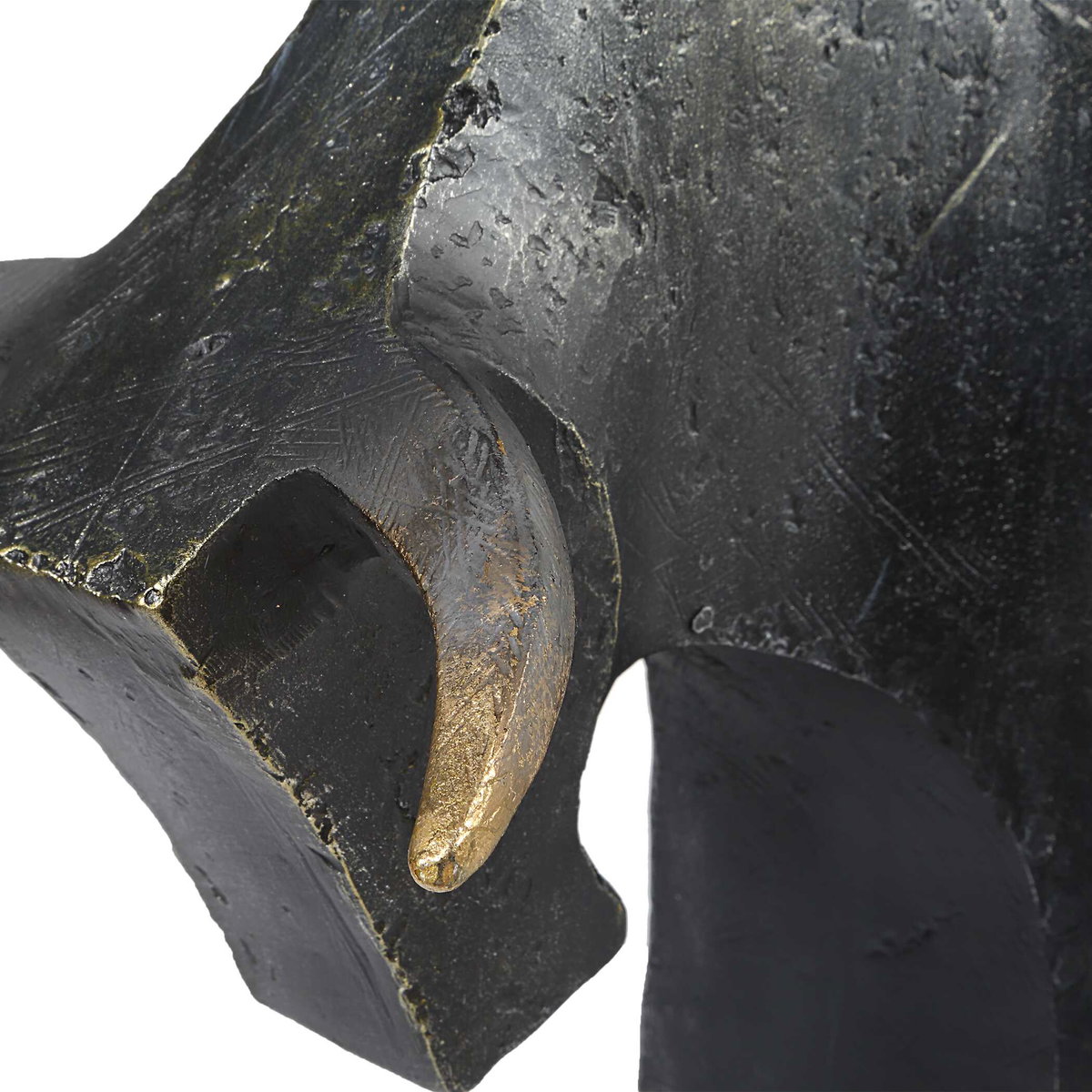 Regal Bull Bronze Sculptures Set/2, Figurines & Statue by Uttermost, 15" width x 9.5" height x 6.37" depth View 7