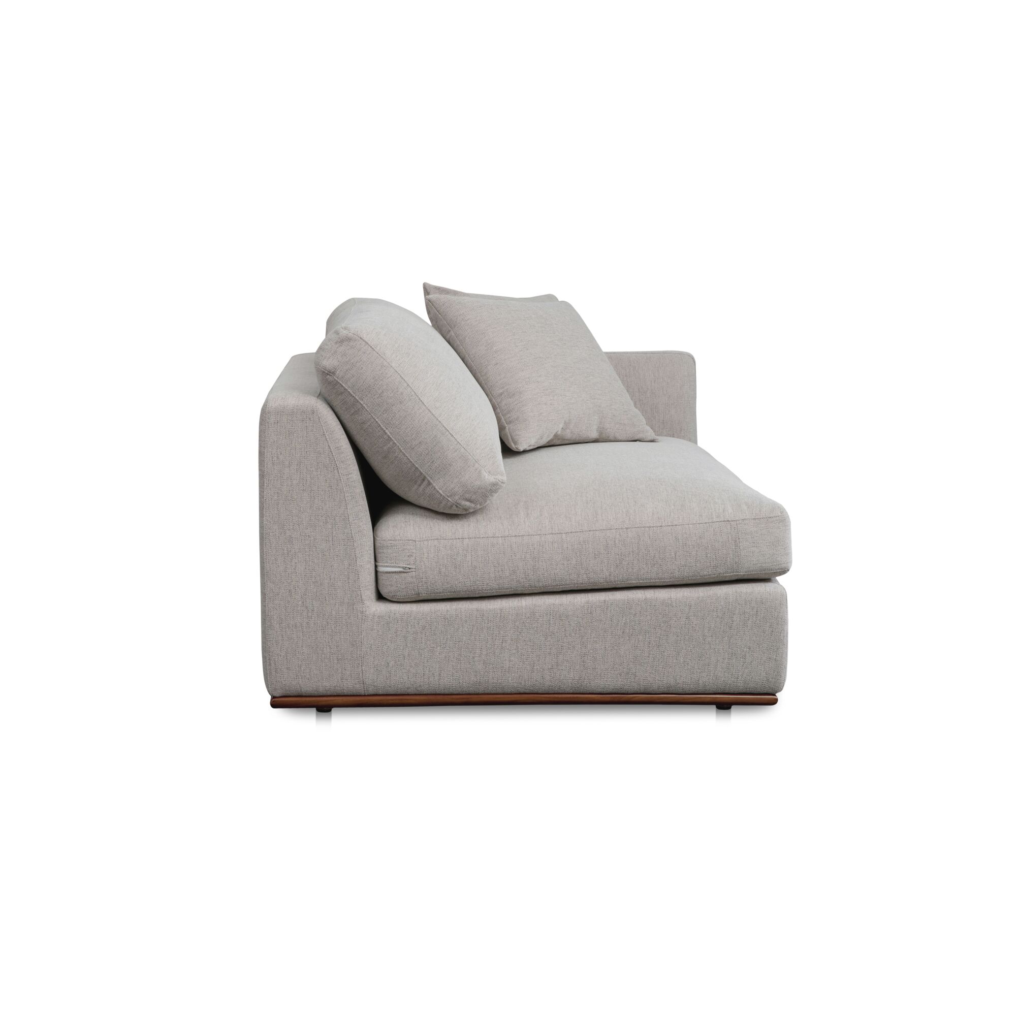Rue Right Arm Facing Chair Flecked Grey, Sectional Sofa by Moe's Home, 47.6" width x 23.6" height x 41" depth View 1