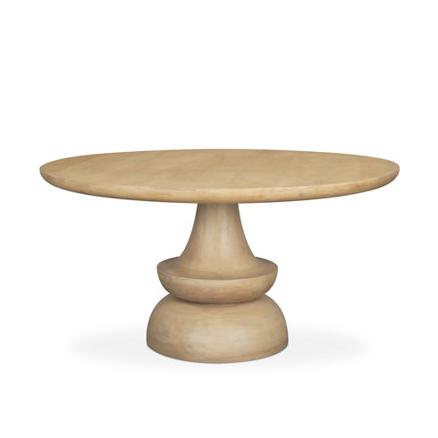 Crossman 60" Round Blonde Solid Wood & Base Dining Table