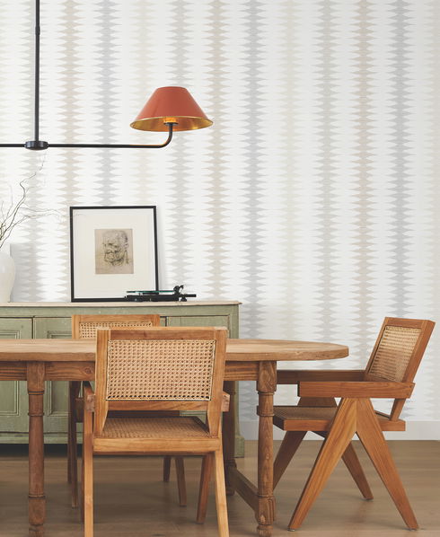 Woven Desert Sand & Fog Wallpaper