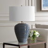 Moher Glossy Blue Table Lamp, by Uttermost, 18" width x 26" height x 18" depth thumbnail 4