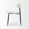Casey Matte Black Metal with Gray Fabric Dining Chair thumbnail 3