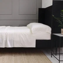 Online Designer Bedroom Classico Hemstitch Cotton Sateen Sheet Set King Sheet Set (Fitted‚ Flat + 2 King Pillowcases)- 