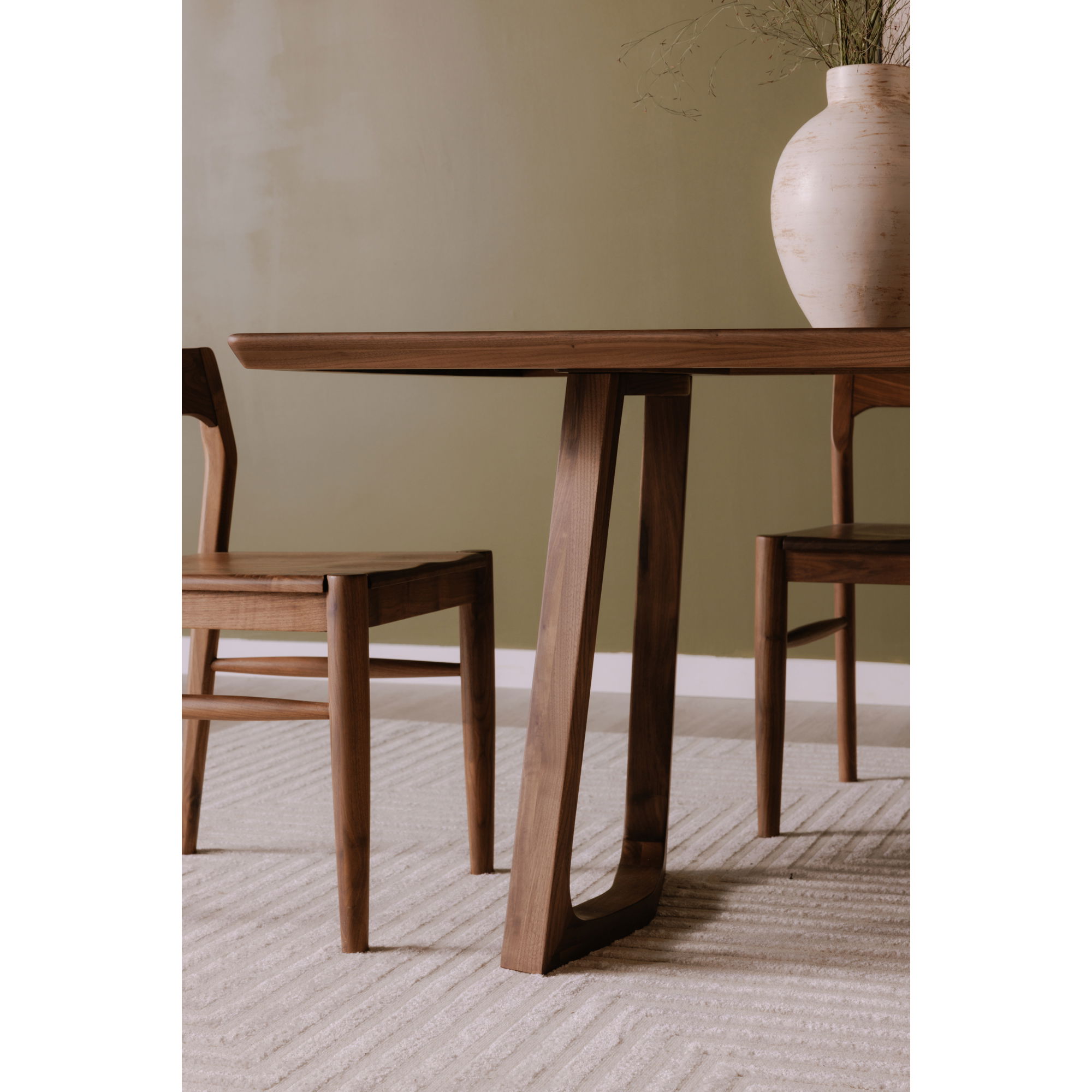 Silas Dining Table Walnut Brown large image 