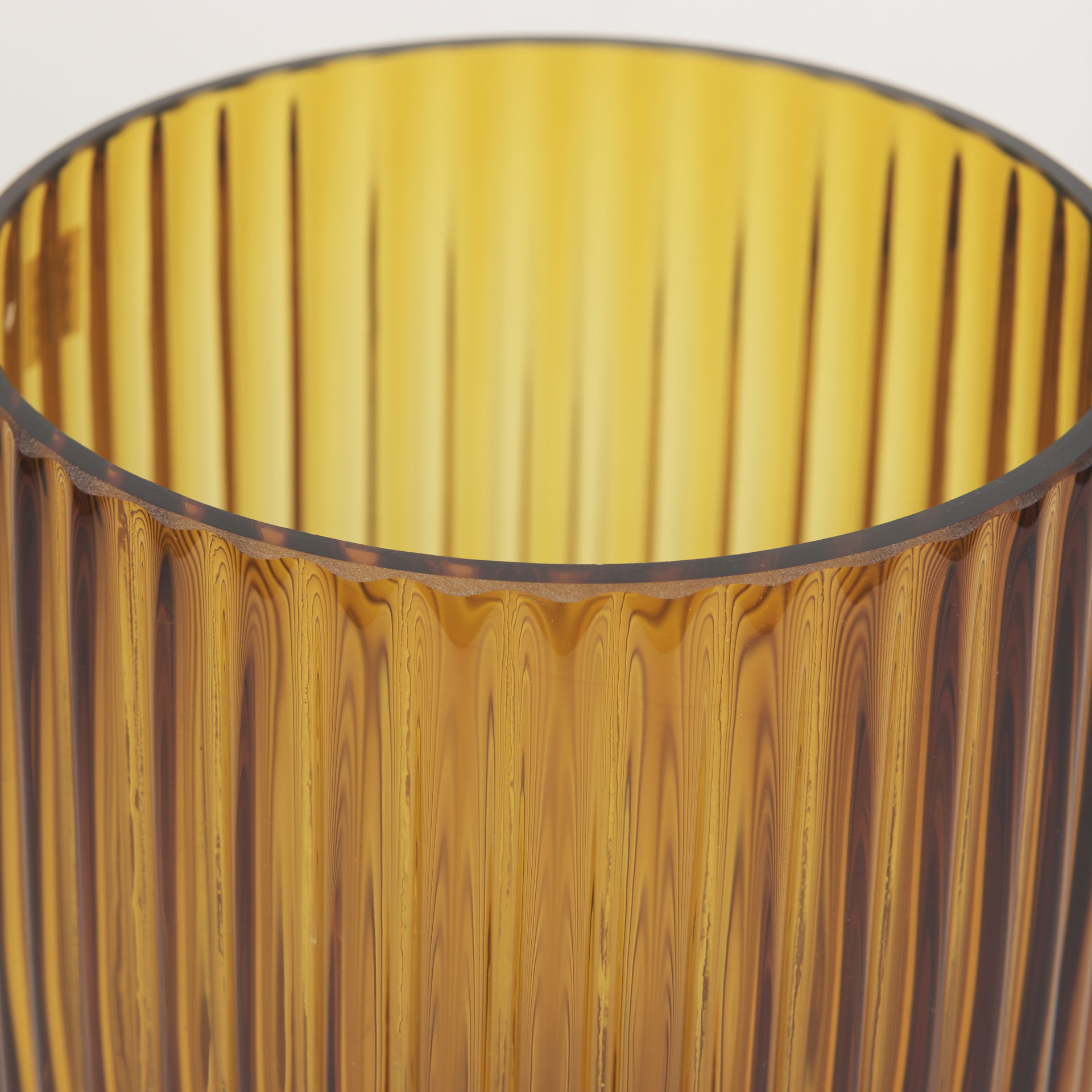 Dawn Short Amber Glass Vase large image 