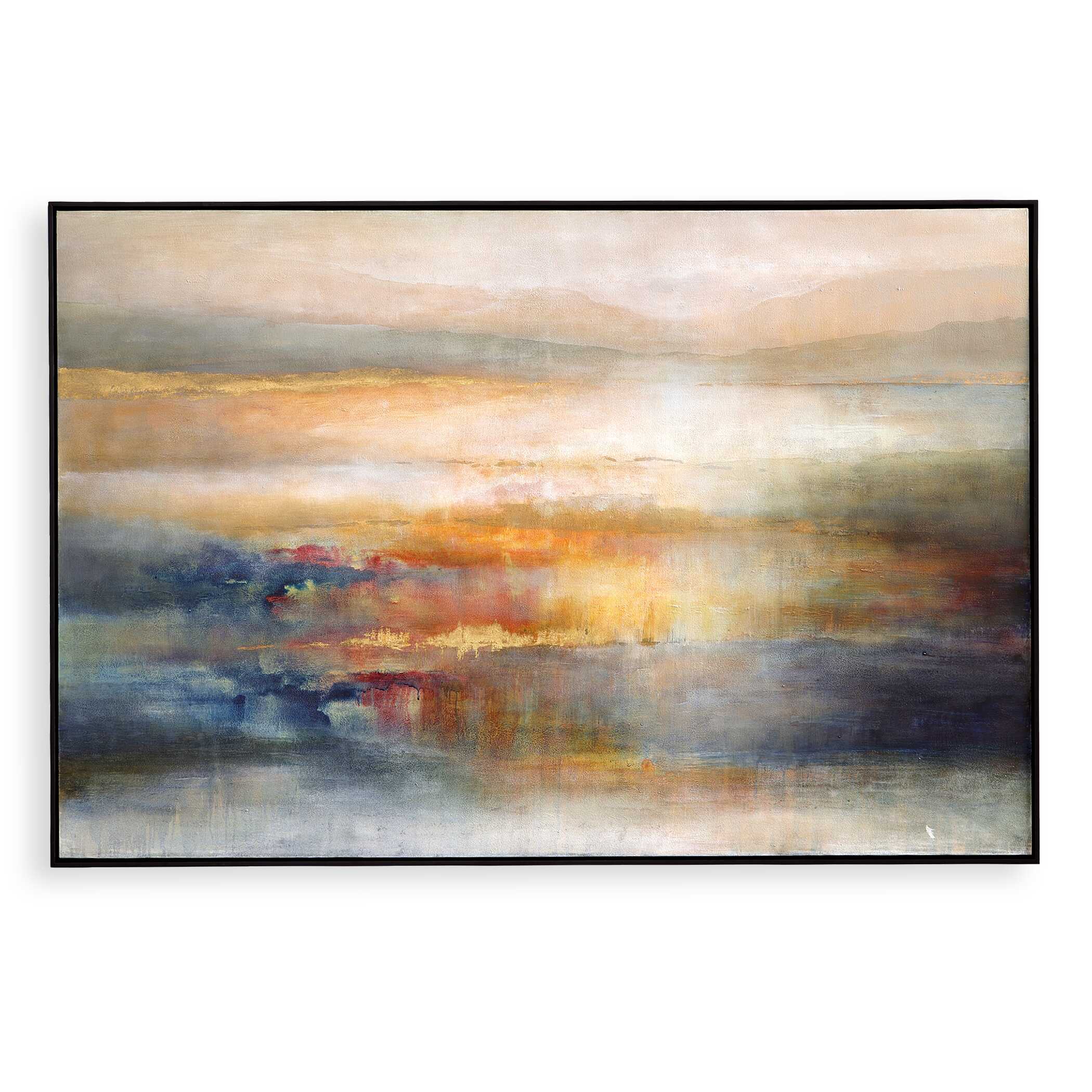 Seafaring Dusk Hand Painted Abstract Art, Painting by Uttermost, 61" width x 41" height x 1.7" depth View 1