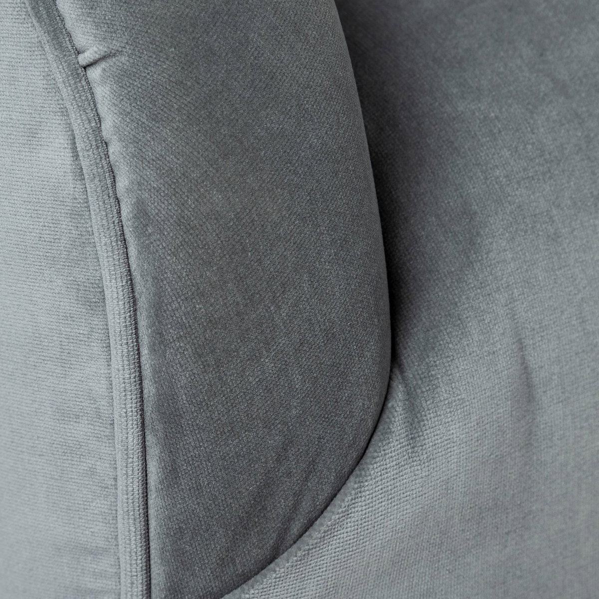 James II Gray Blue Velvet Covered Seat w Gold Swivel Base Accent Chair, by Mercana, 28.5" length x 29" width x 31" height View 8