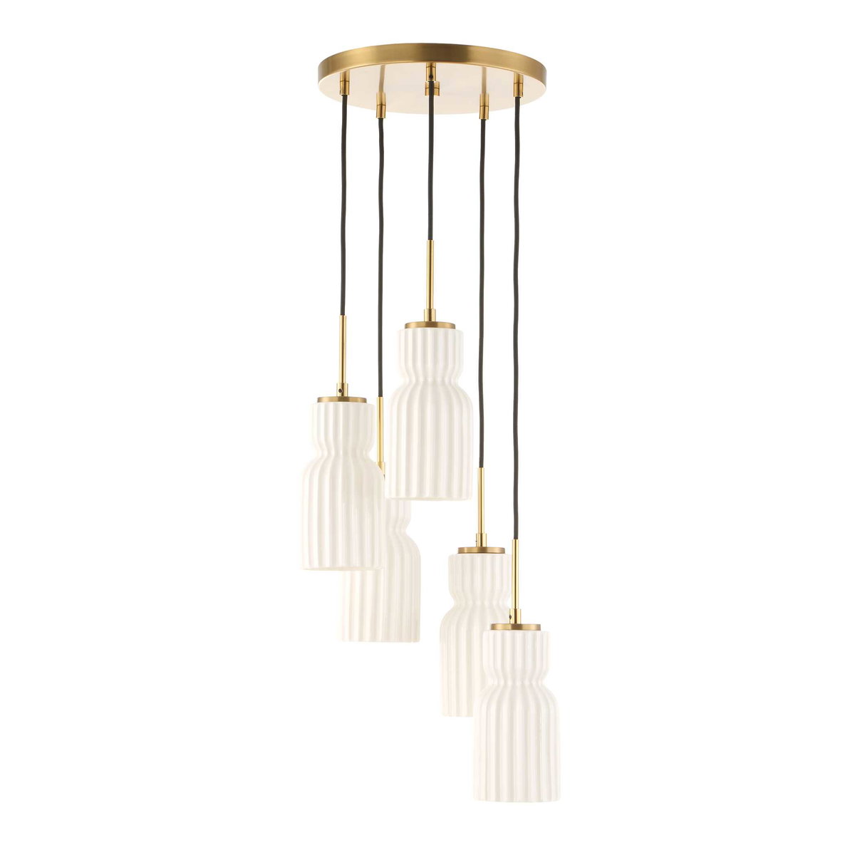 Vanier 5 Light Cluster Pendant, by Uttermost, 9.62" height x 14" diameter View 3