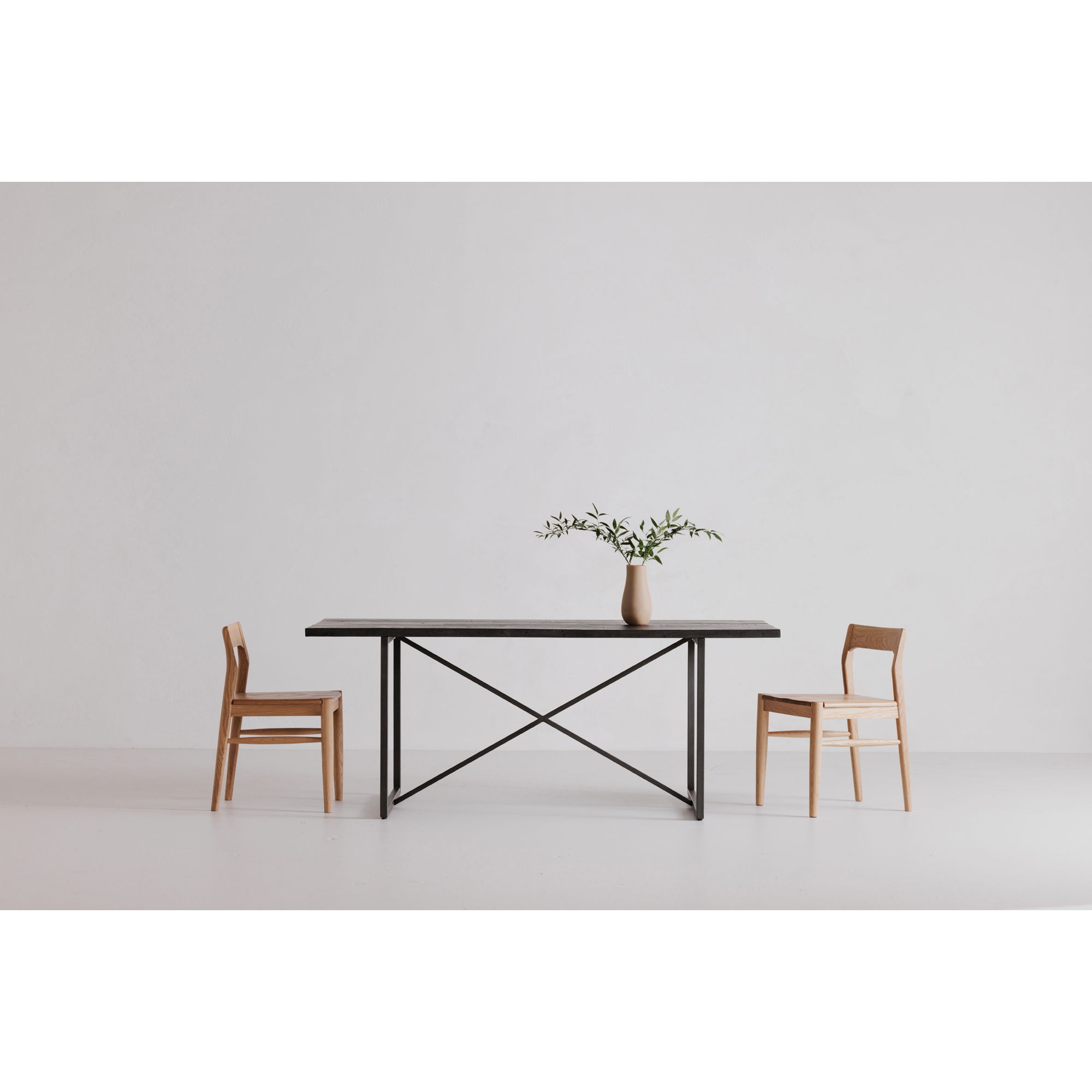 Owing Dining Chair Natural Oak - Set Of Two, by Moe's Home, 19.5" width x 30" height x 20" depth View 12