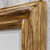 Overlap Teak Wood Mirror thumbnail 4