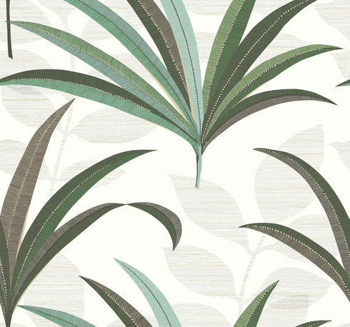 El Morocco Palm White Wallpaper