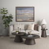 Takoda Dark Brown Wood Tapered Drum Nesting Coffee Tables, by Mercana, 36" length x 36" width x 14" height thumbnail 2