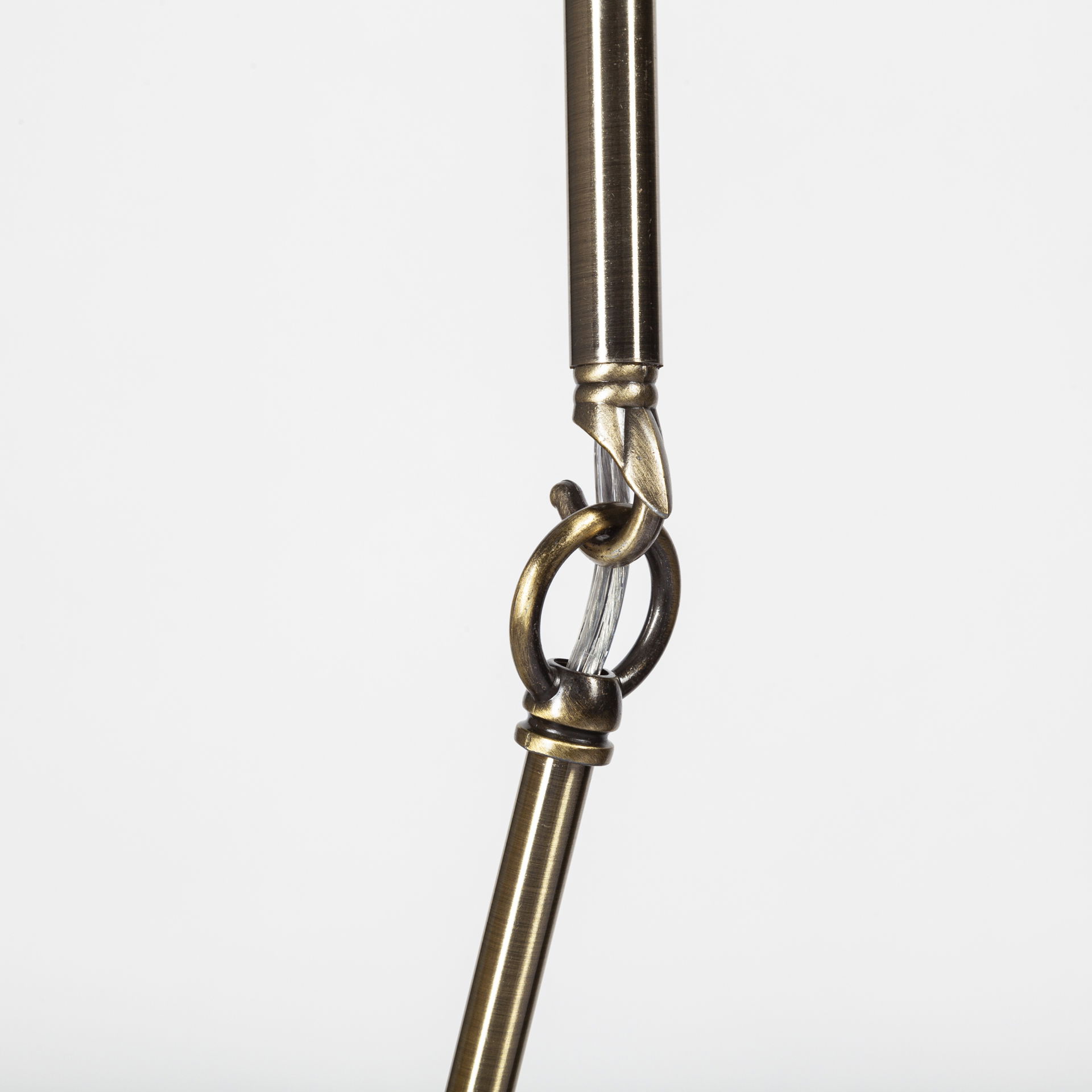Desousa II (33.9'L x 8.8'W x 28'H) Champagne Metal Multi-Arm Three Light Chandelier large image 