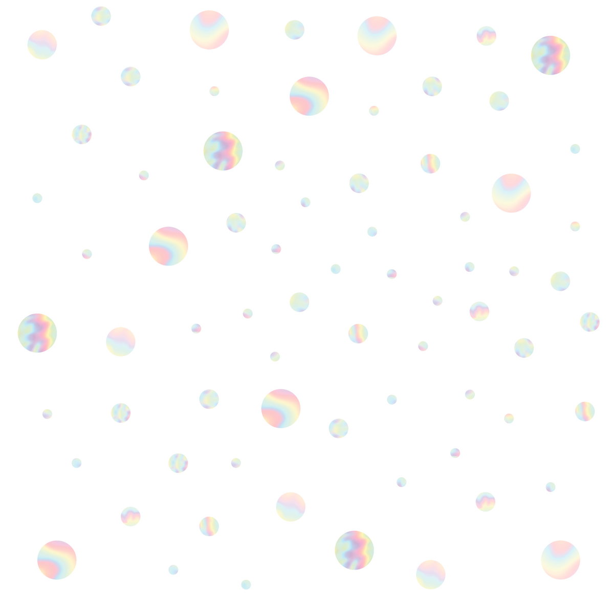 Holographic Holographic Circle Wall Decals, by York Wall, 1'4.8" length x 9" width x 1" depth