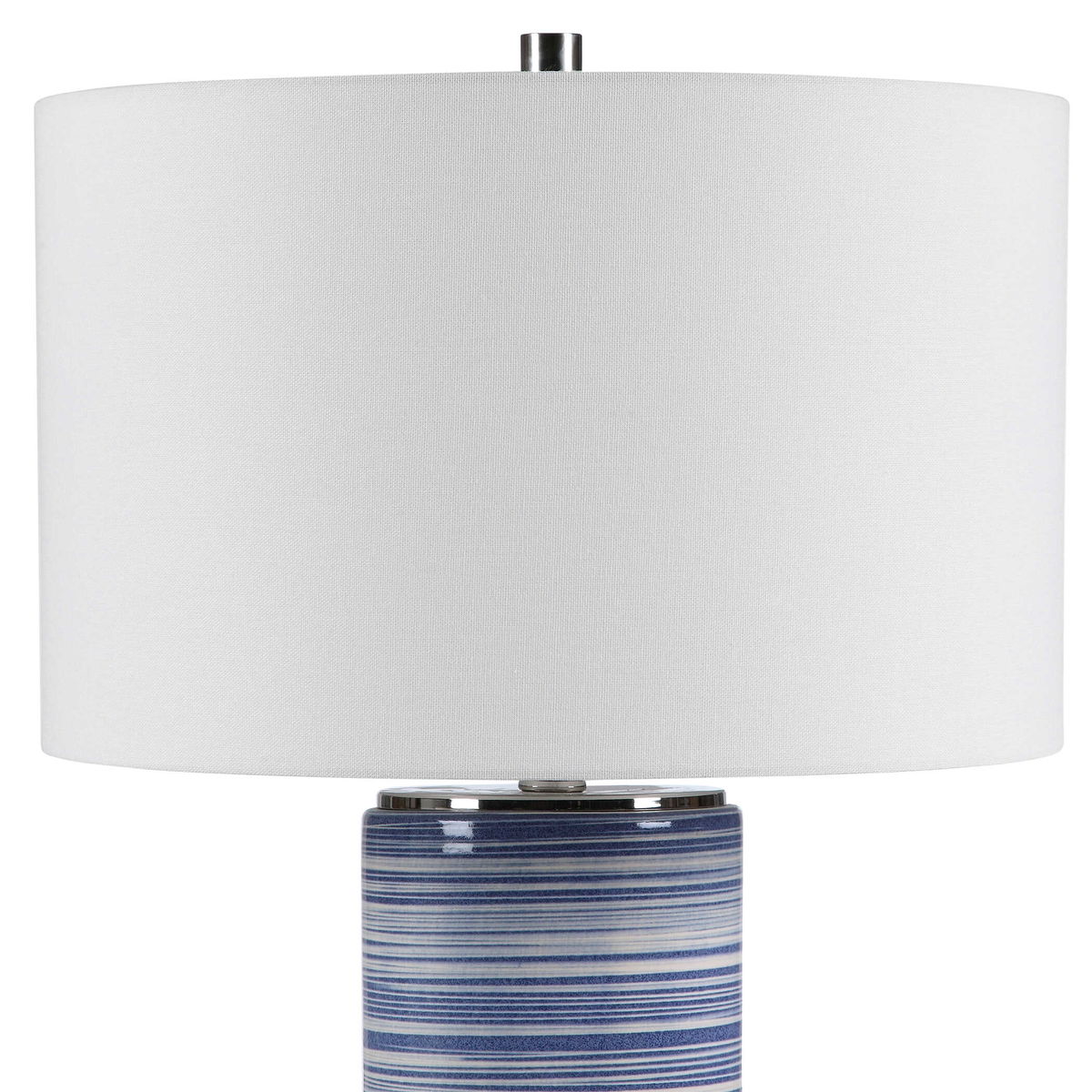 Montauk Striped Table Lamp, by Uttermost, 16" width x 28.5" height x 16" depth View 8