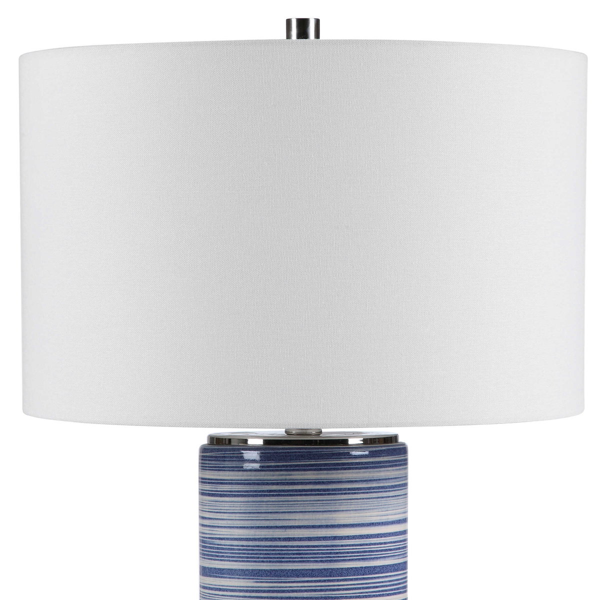 Montauk Striped Table Lamp, by Uttermost, 16" width x 28.5" height x 16" depth View 8