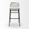 Kavalan 37.5' Total Height Beige Upholstered Seat Gray Metal Frame Bar Stool thumbnail 2