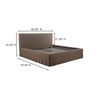 Maren King Bed Brown, by Moe's Home, 85" width x 45.3" height x 92" depth thumbnail 13