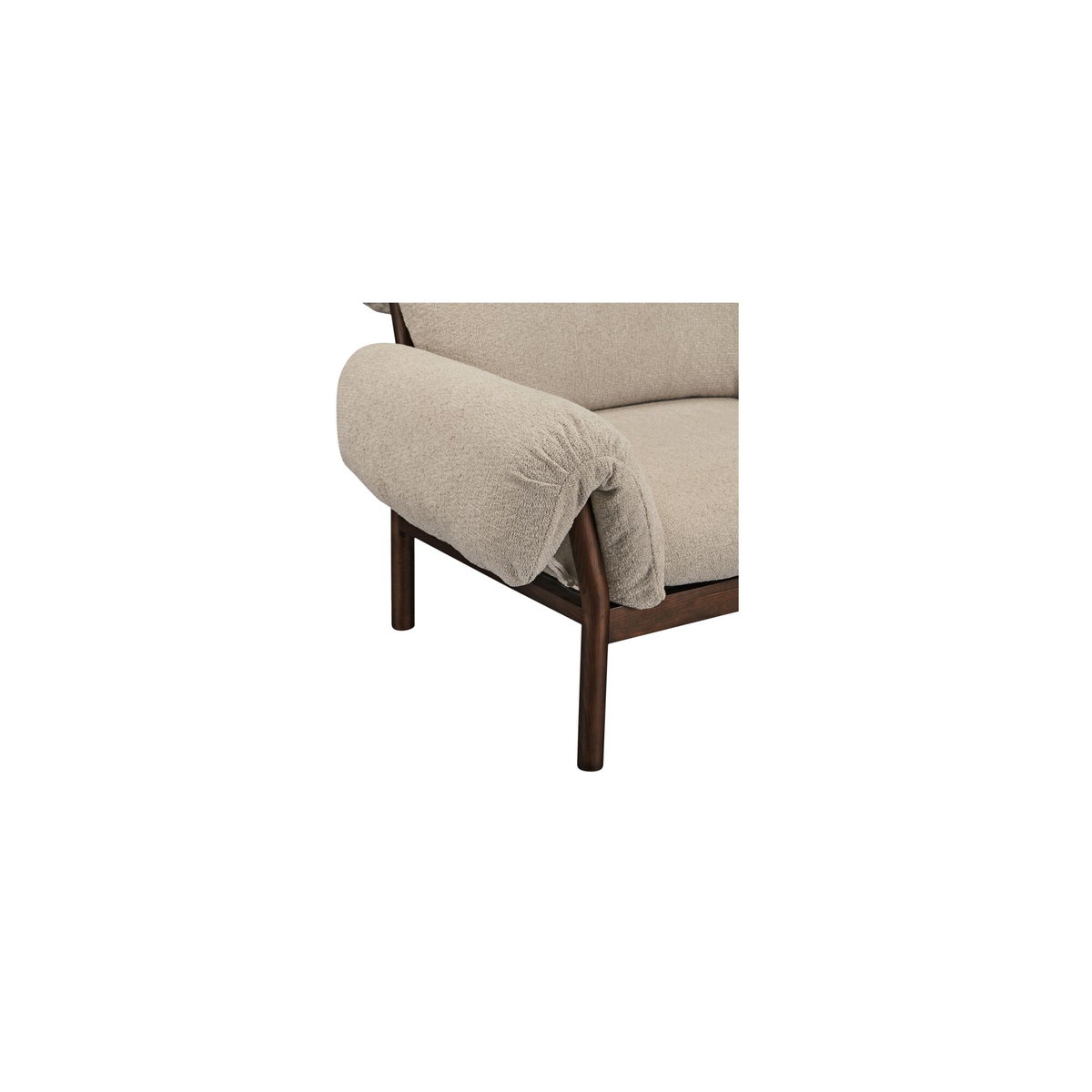 Cardero Lounge Chair Beige, Accent Chair by Moe's Home, 44.5" width x 31.5" height x 39" depth View 5