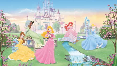 Dancing Princess Chair Rail Wall Mural