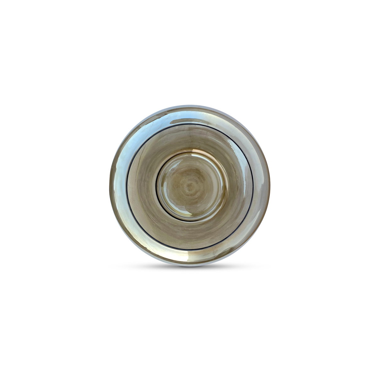 Polene Glass Bowl Large Smoky Brown, Decorative Bowl by Moe's Home, 16" width x 3.5" height x 16" depth View 3