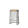 Seagram 30.5' Seat Height Brown Seat Black Metal Frame Stool thumbnail 0