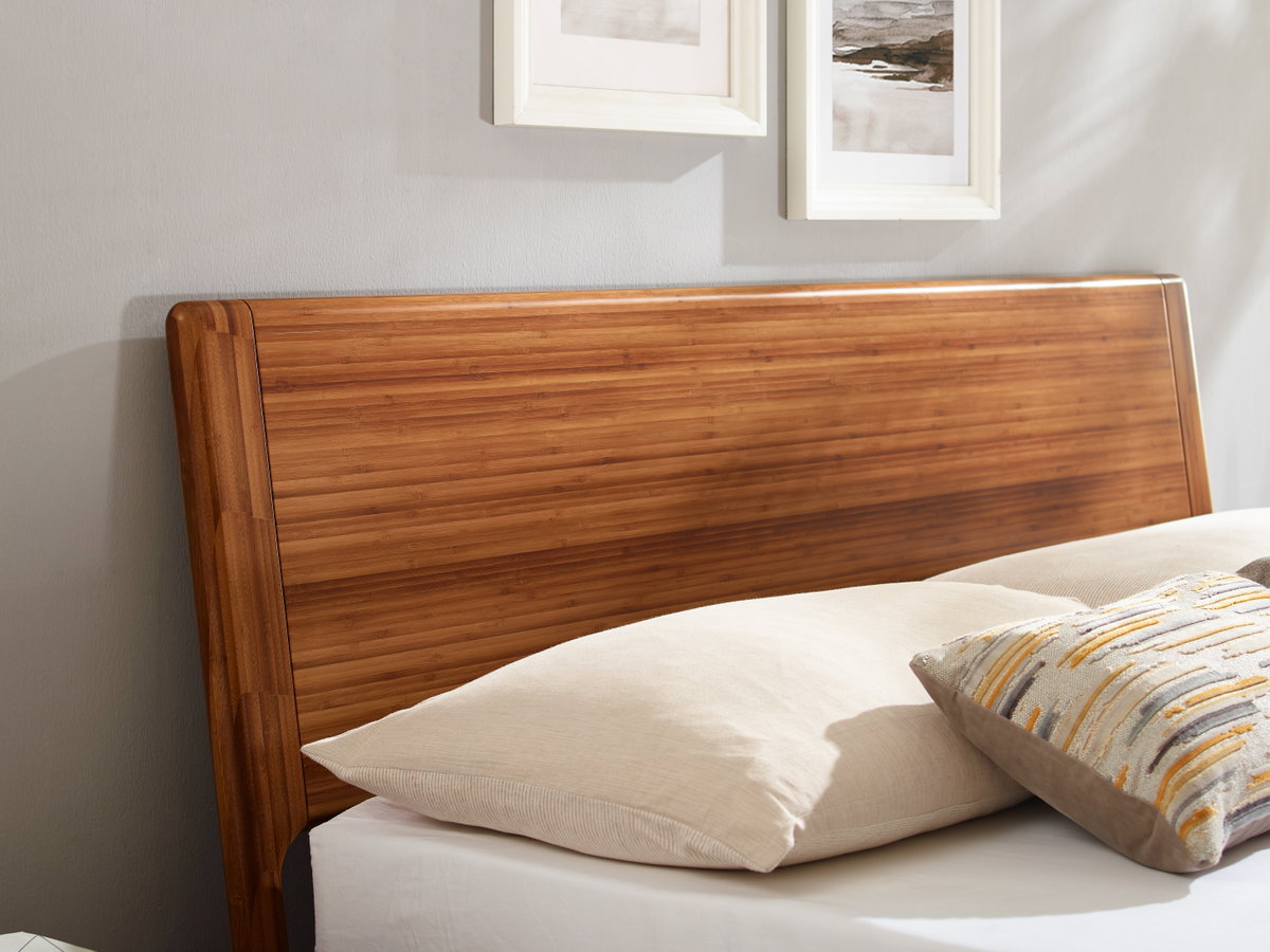 Ventura Cal King Platform Bed, Amber, by Greenington, 91.25" length x 76.5" width x 39.5" height View 9