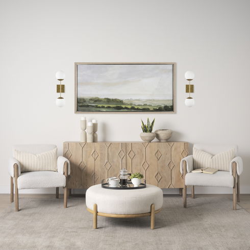 Edie Brushed Gold Metal with Frosted Glass Globes 2-Light Wall Sconce