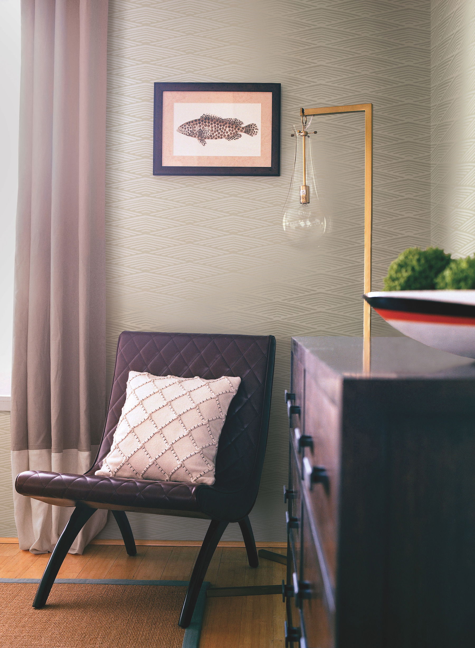 Lofty Peaks Grey Wallpaper, by York Wall, 27' length x 2'3" width x 0.02" depth View 3