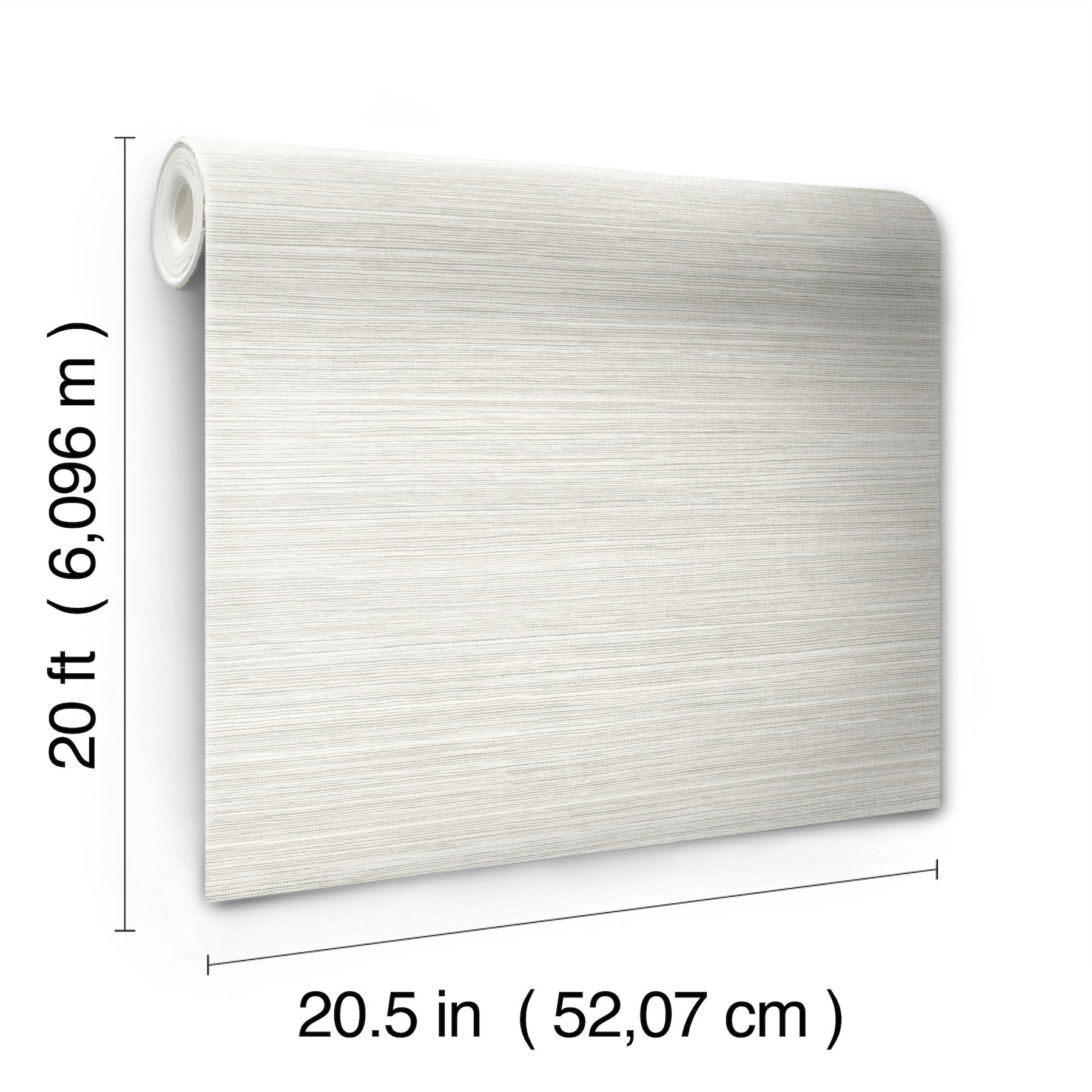 Cattail Weave White Peel & Stick Wallpaper large image 