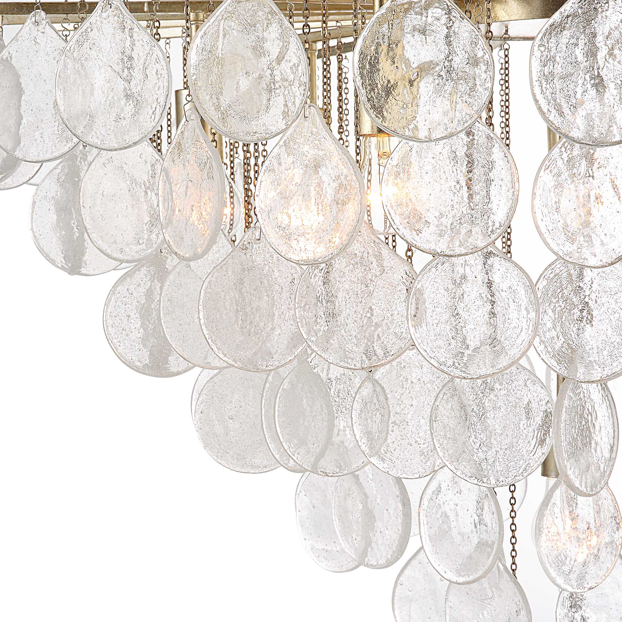 Goccia 8 Light Tear Drop Glass Pendant, Ceiling Light by Uttermost, 38" width x 27.25" height x 38" diameter x 38" depth View 5