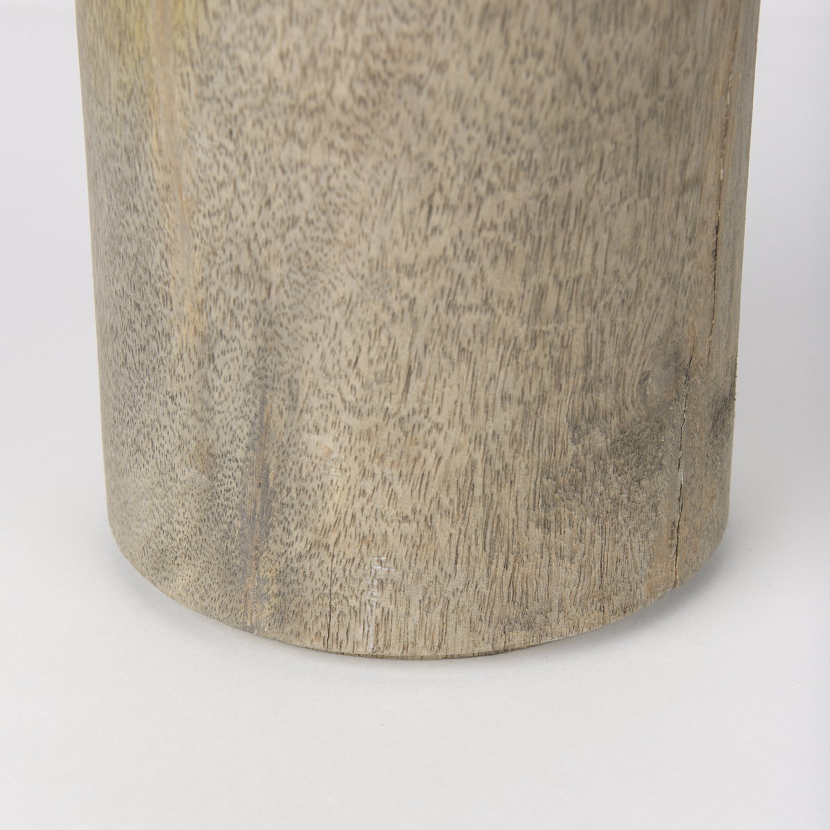Knox Large Gray-Wash Wood Decorative Object, by Mercana, 6" length x 6" width x 14" height View 6