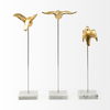 Aya Set of 3 11L x 4W Gold Metal Decorative Birds, Decorative Object by Mercana, 11.42" length x 3.54" width x 16.14" height thumbnail 5