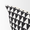 Jolie Cream with Black Print Linen Lumbar Decorative Pillow Cover, by Mercana, 14" length x 26" width x 0.2" height thumbnail 8