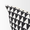 Jolie Cream with Black Print Linen Lumbar Pillow Cover, Decorative Pillow by Mercana, 14" length x 26" width x 0.2" height thumbnail 8