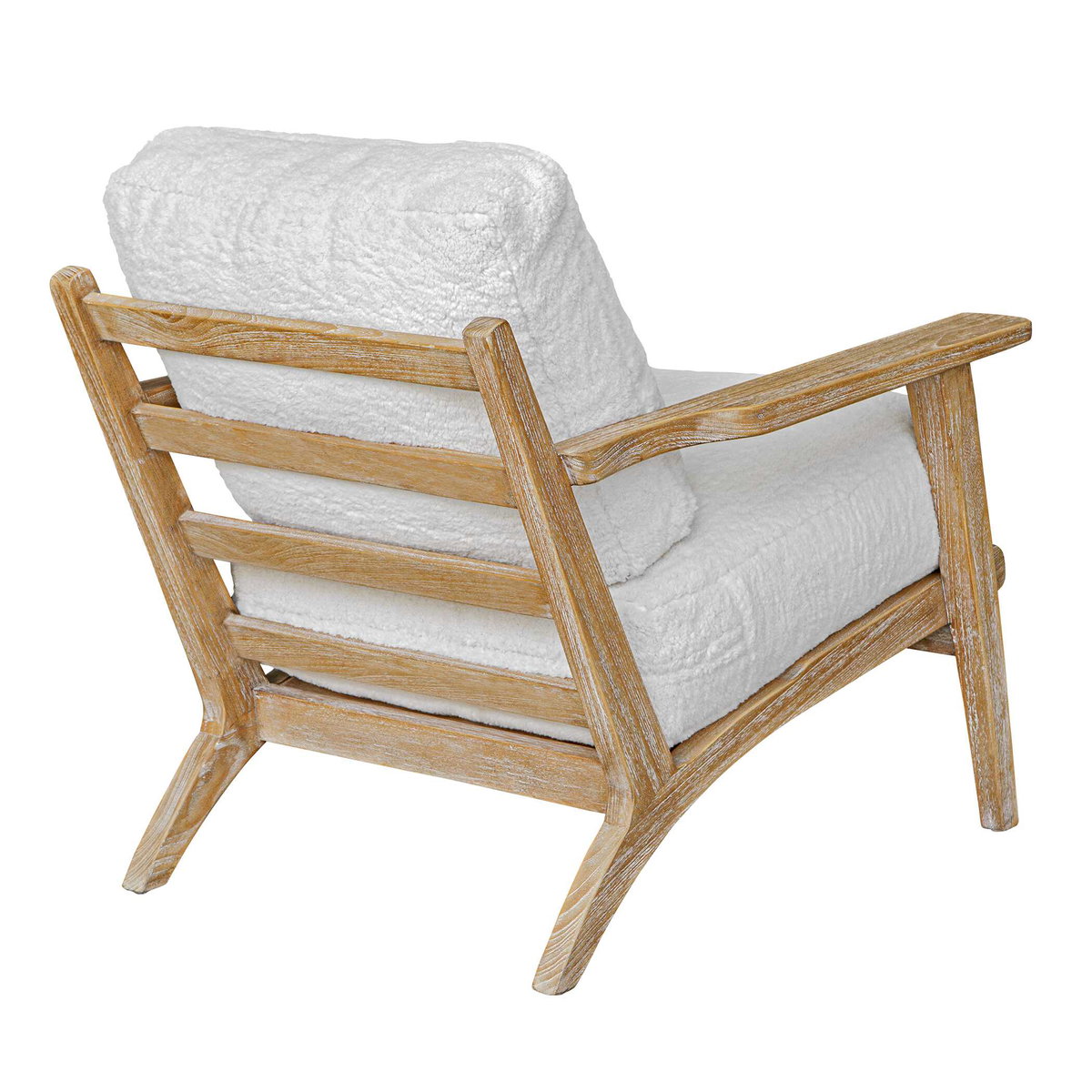 Laid Back Sheepskin Accent Chair, by Uttermost, 29.6" width x 27.25" height x 34.25" depth View 7