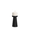 Quadir Short Matte Black Metal Candle Holder thumbnail 0