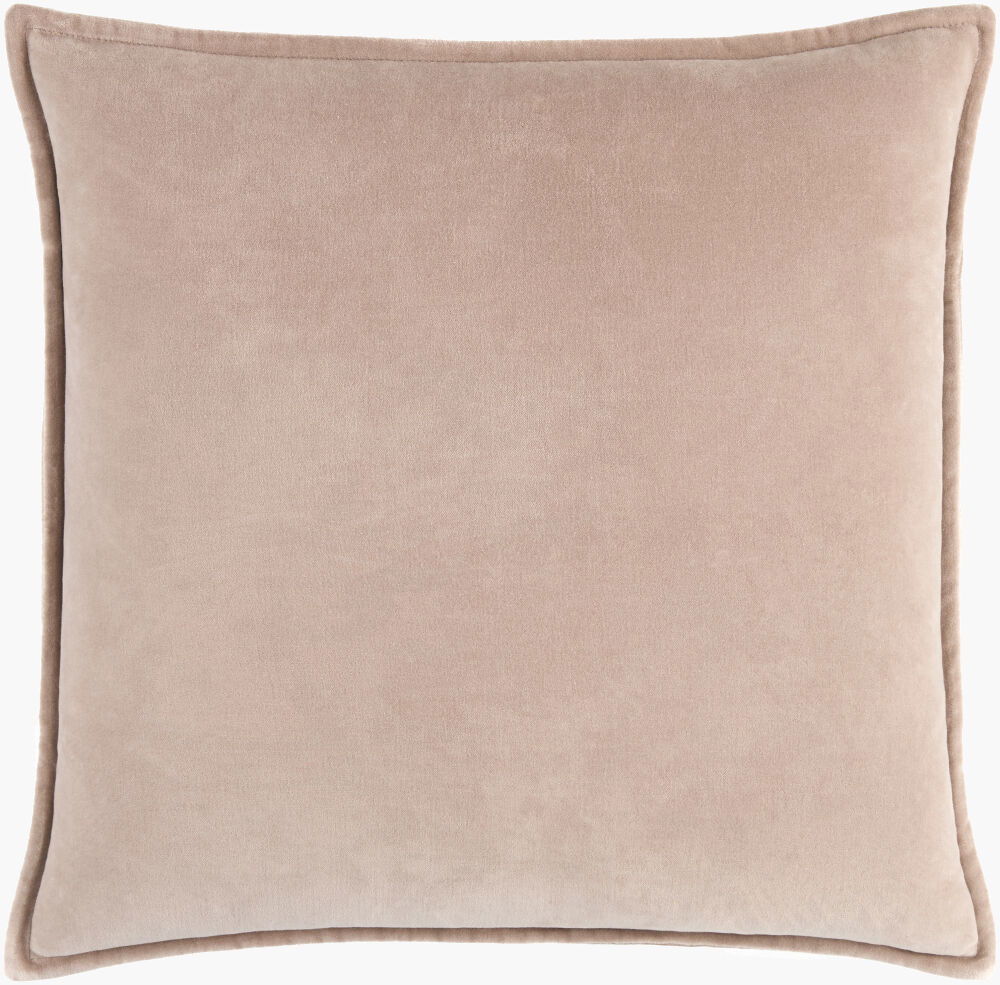 Cotton Velvet Accent Pillow Poly, Decorative Pillow by Surya, 22" length x 22" width