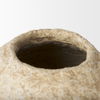Ritu Small Beige Paper Mache Pot Vase, by Mercana, 9" length x 9" width x 9" height thumbnail 8