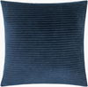 Cotton Velvet Stripes Accent Pillow, Decorative Pillow by Surya, 18" length x 18" width thumbnail