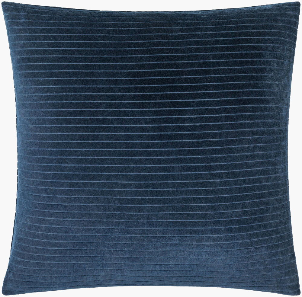 Cotton Velvet Stripes Accent Pillow, Decorative Pillow by Surya, 18" length x 18" width